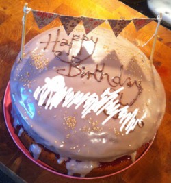 FCFK - bunting iced cake